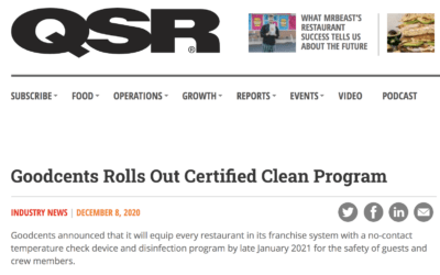 Goodcents Certified Clean Program Featured in QSR Magazine!