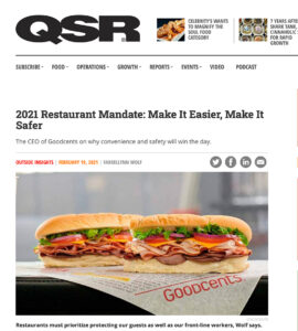 image of QSR article featuring Goodcents and CEO Farrellynn Wolf