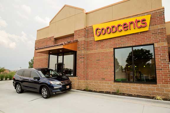 Car at a Goodcents drive thru